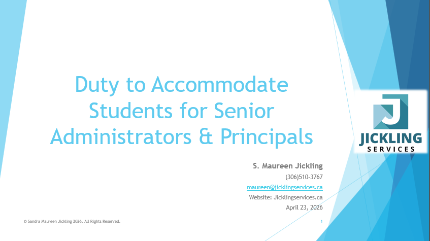 Duty to accommodate students for senior administrators and principals